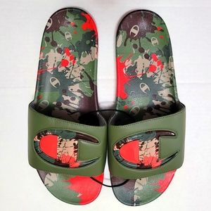NEW MEN'S CHAMPION IPO SLIDES, CAMO OLIVE / 13